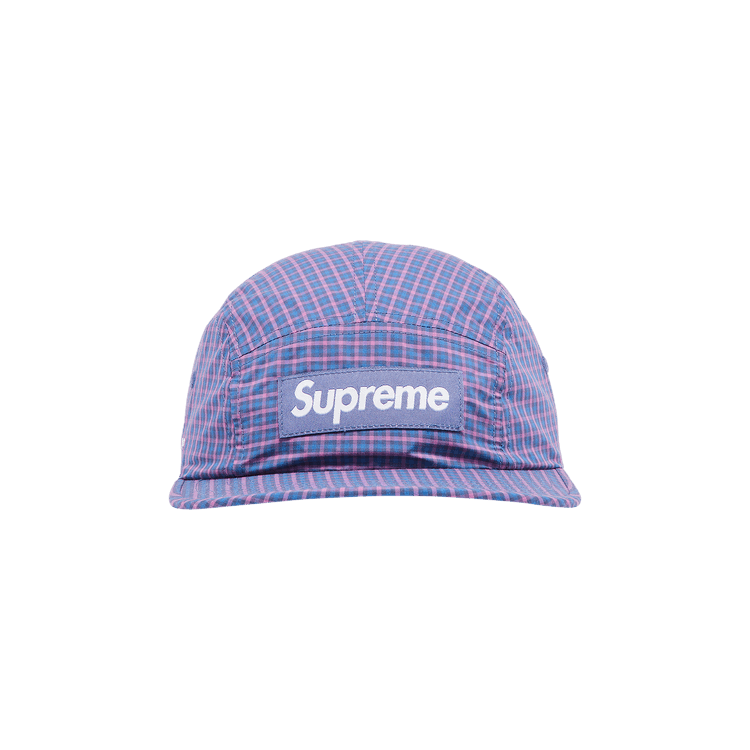 Supreme x Cordura Plaid Camp Cap 'Blue'