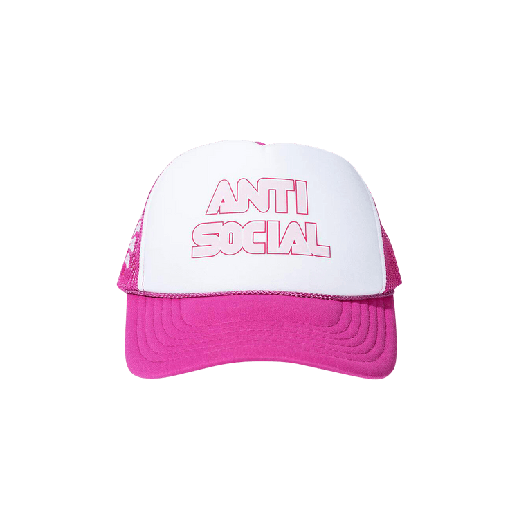 Anti Social Social Club Racing Trucker Hat 'Pink'
