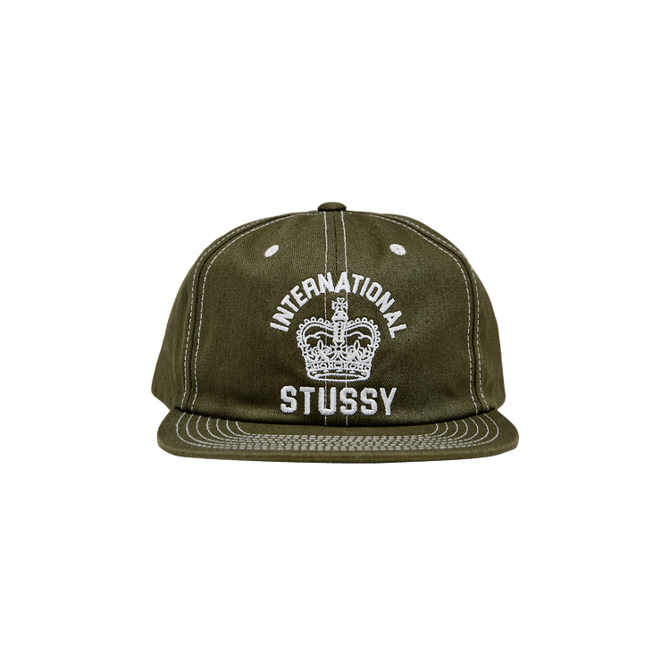 Stussy Mid-Depth International Crown Strapback 'Dark Olive'