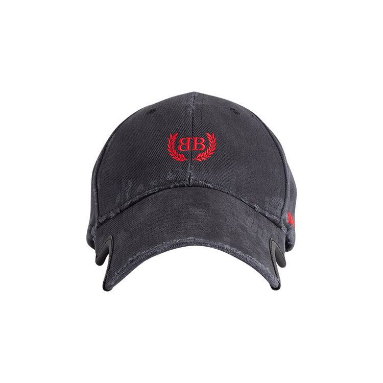 Balenciaga Baseball Cap 'Faded Wash Black/Red'