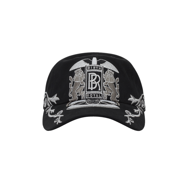 Birth Of Royal Child Double Lion Embroidered Baseball Cap 'Black'
