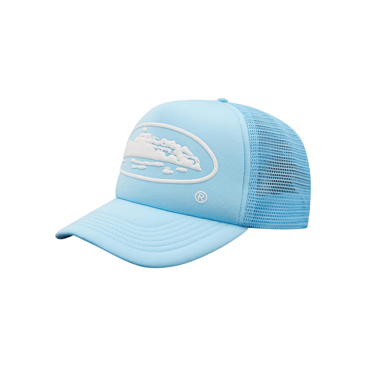Corteiz Alcatraz Puff Print Trucker Hat 'Baby Blue'