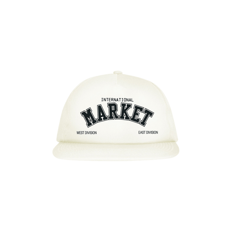 Market West East 5 Panel Hat 'White'