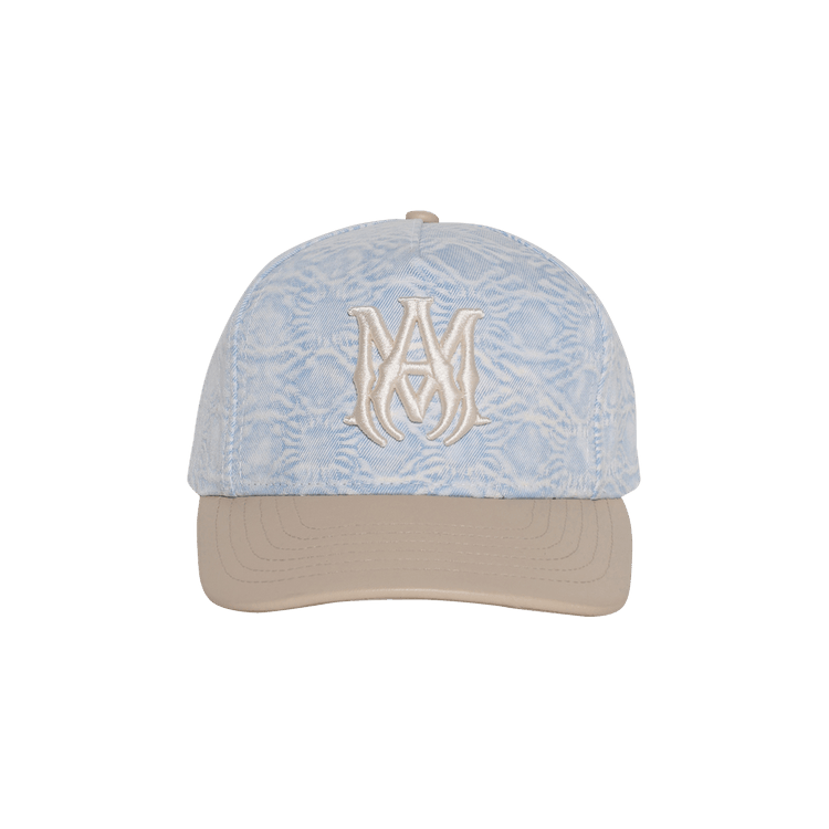 Amiri Denim Mat Hat With Leather Bill 'Bleached Indigo'