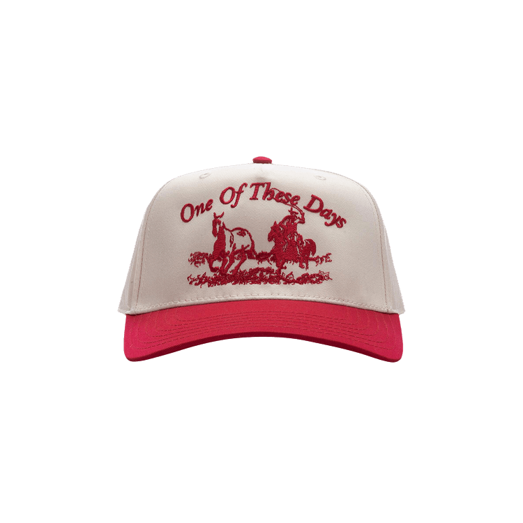 One Of These Days Just For A Moment 5 Panel Hat 'Red/Natural'