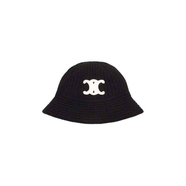 CELINE Embroidered Triomphe Bell Hat 'Black'