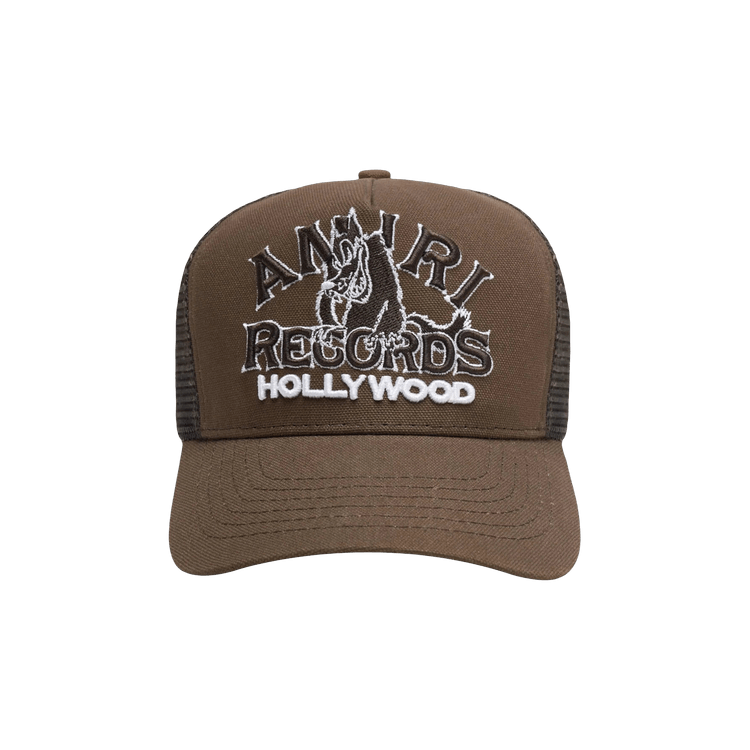 Amiri Wolf Logo Trucker Hat 'Acorn'