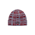 Supreme Plaid Beanie 'Burgundy'
