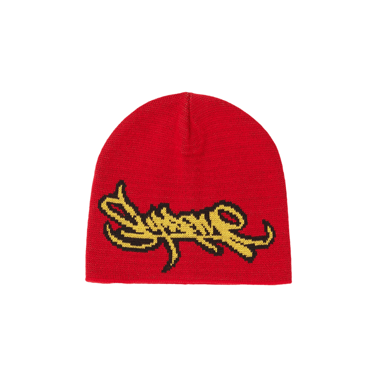 Supreme Tag Logo Beanie 'Red'