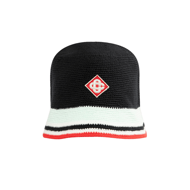 Casablanca Crochet Hat 'Black/Multicolor'