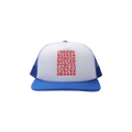 Chrome Hearts Eyechart Trucker Hat 'Blue/White/Red'