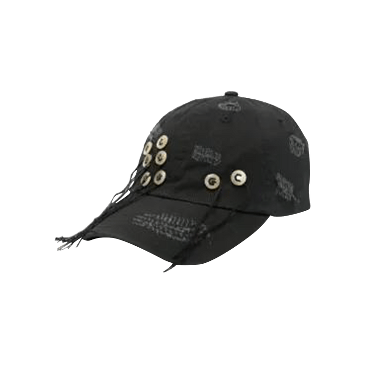 Glass Cypress Hanging Button Hat 'Black'