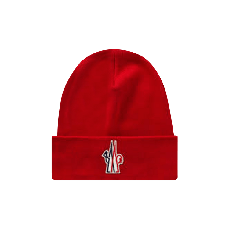 Moncler Grenoble Logo Patch Beanie 'Red'