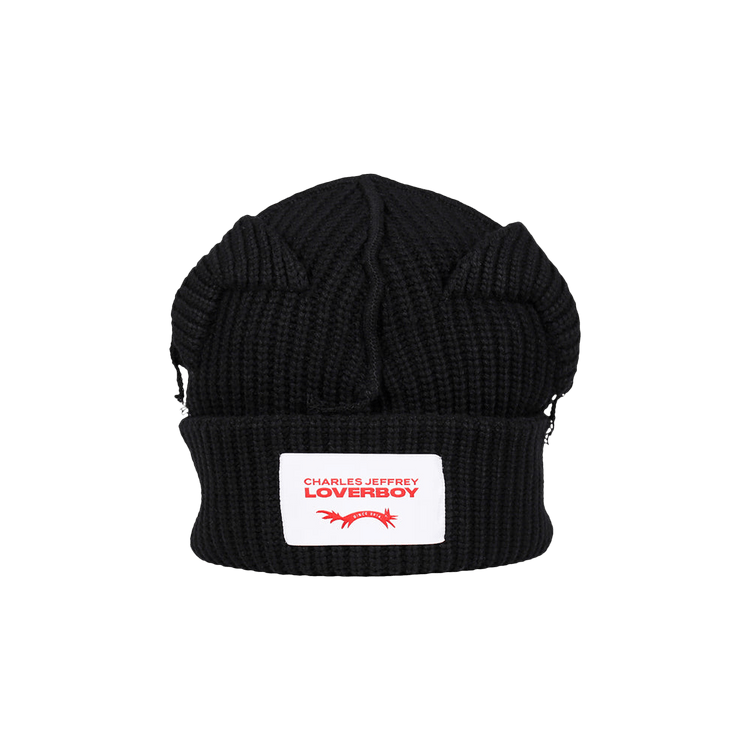 Charles Jeffrey Loverboy Supersized Chunky Ears Beanie 'Black'