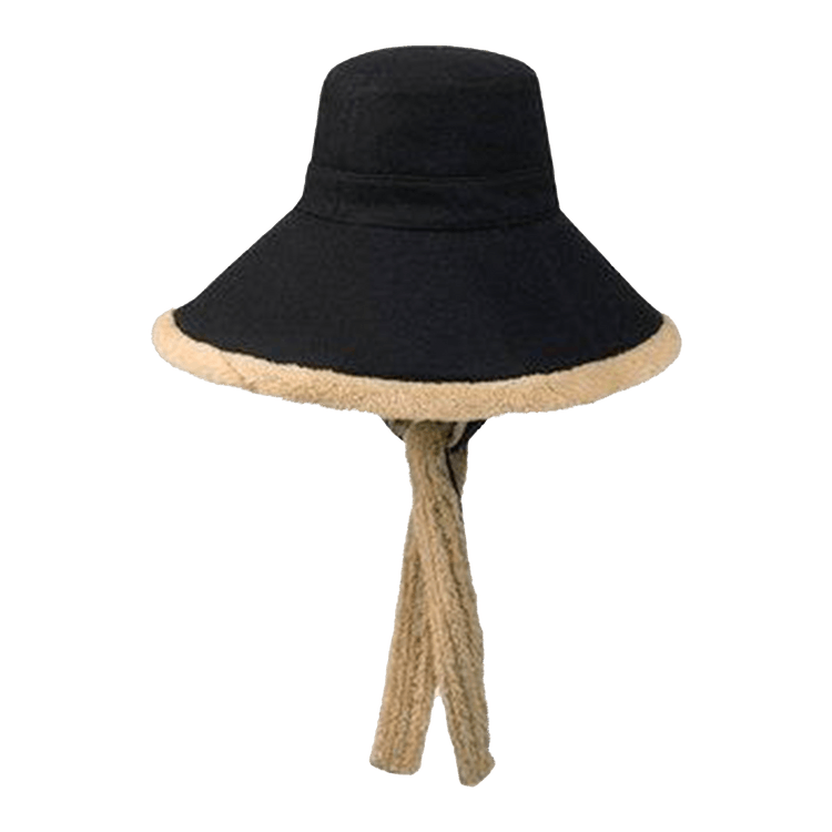 Gucci Wool And Eco Fur Wide Brim Hat 'Midnight Blue/Beige'