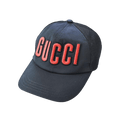Gucci Embroidered Logo Baseball Cap 'Black/Red'