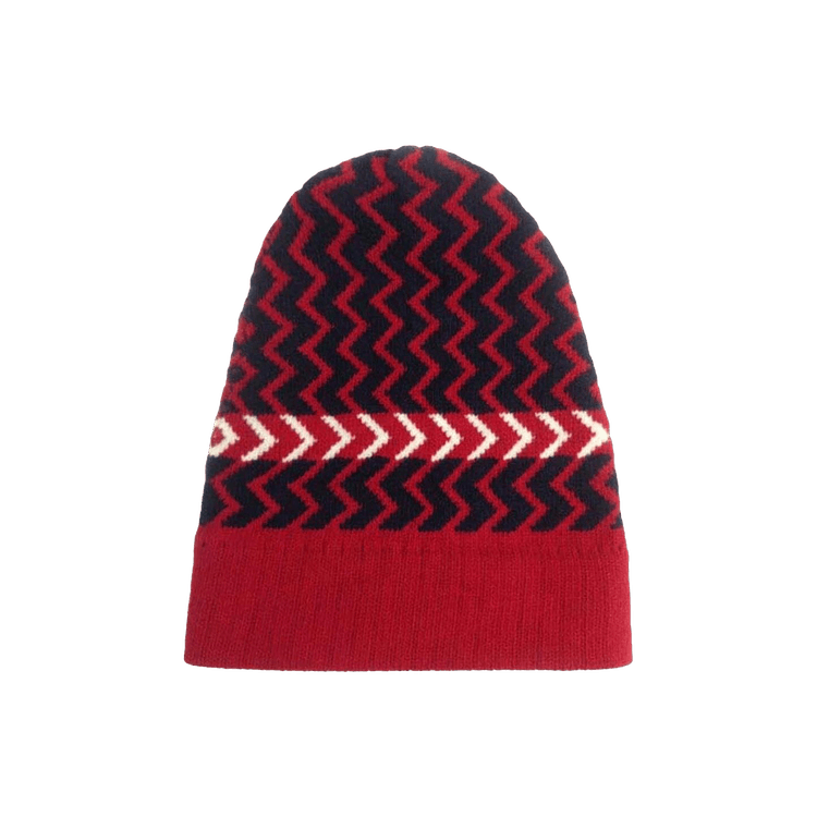 Gucci Wool Zigzag Beanie 'Red/White/Blue'