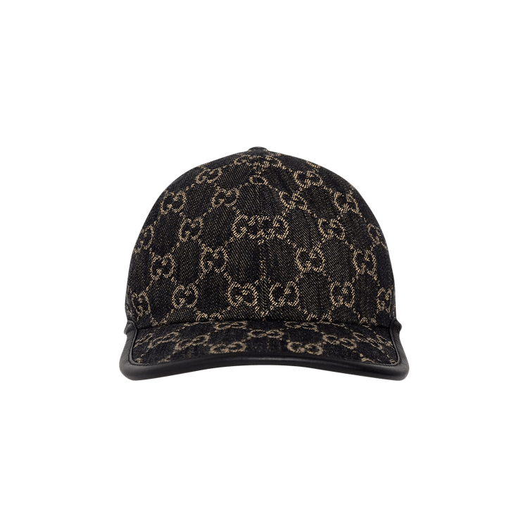 Gucci Logo Denim Baseball Cap 'Black'