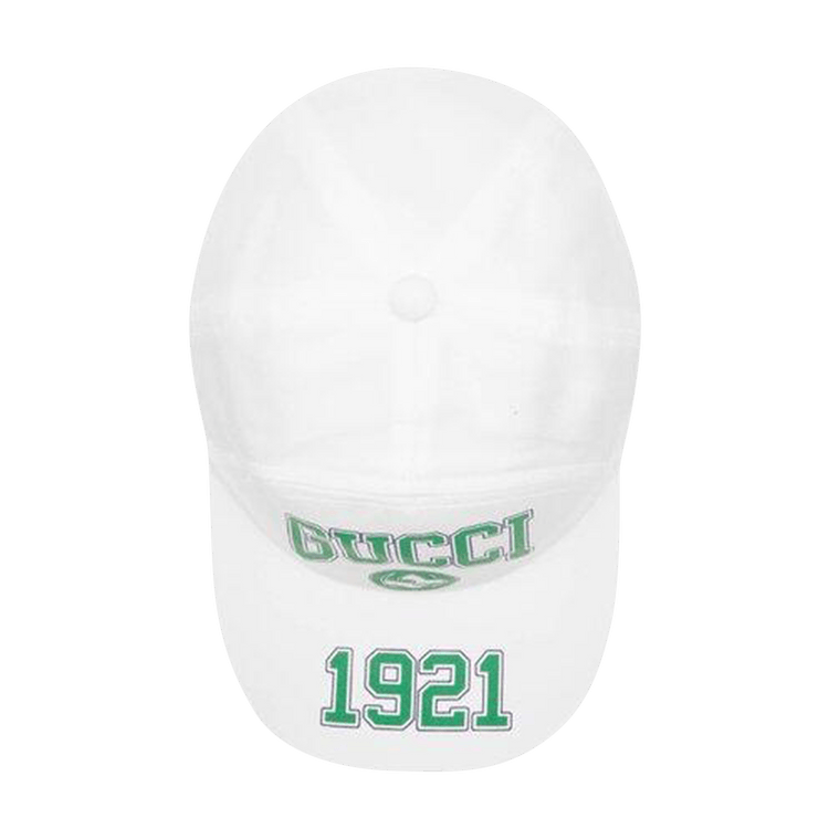 Gucci 1921 Logo Baseball Hat 'White/Green'