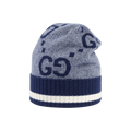 Gucci Monogram Knitted Beanie 'Marine Blue'