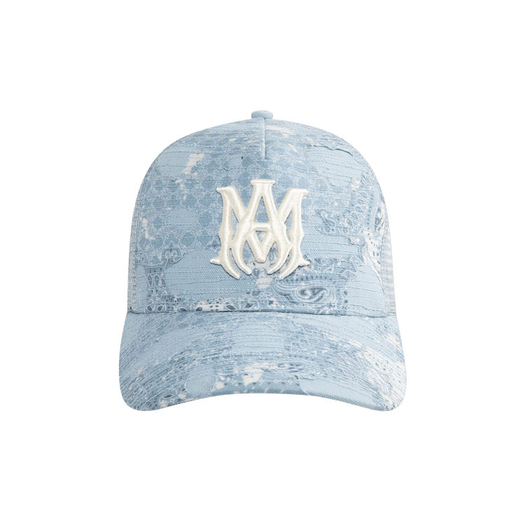 Amiri Bandana Repair Trucker Hat 'Ashley Blue'