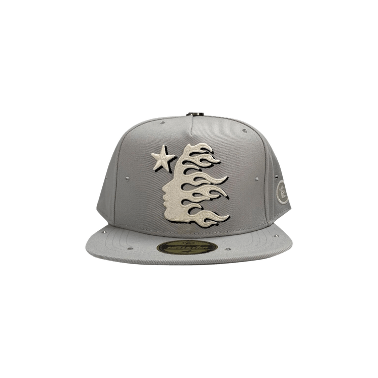 Hellstar OG Logo Rhinestones 59Fifty Fitted Hat 'Grey'