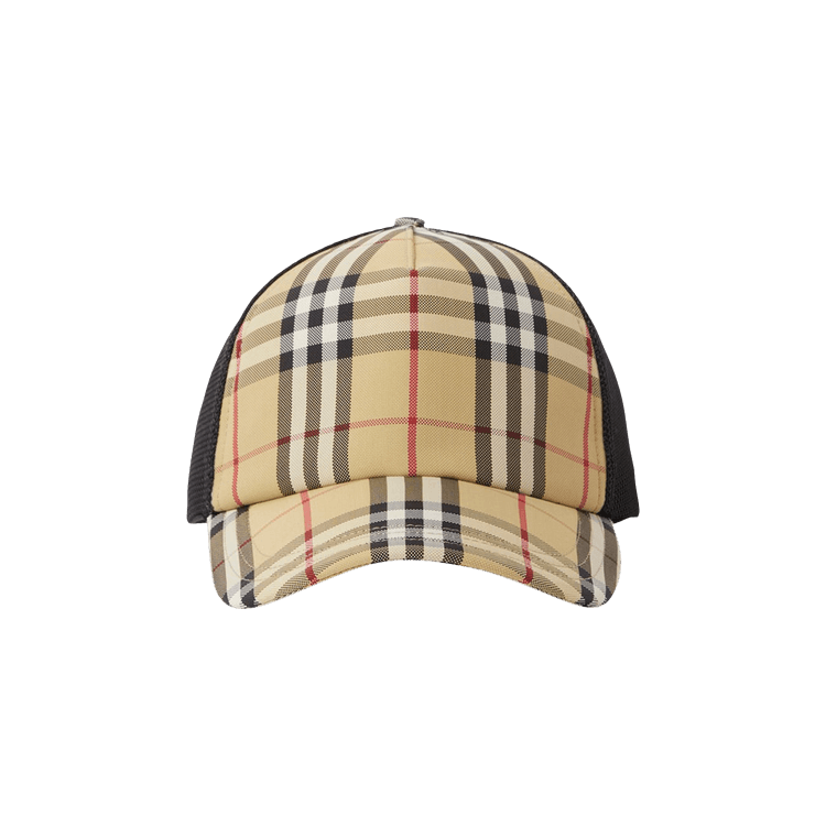 Burberry Check and Mesh Cap 'Archive Beige'
