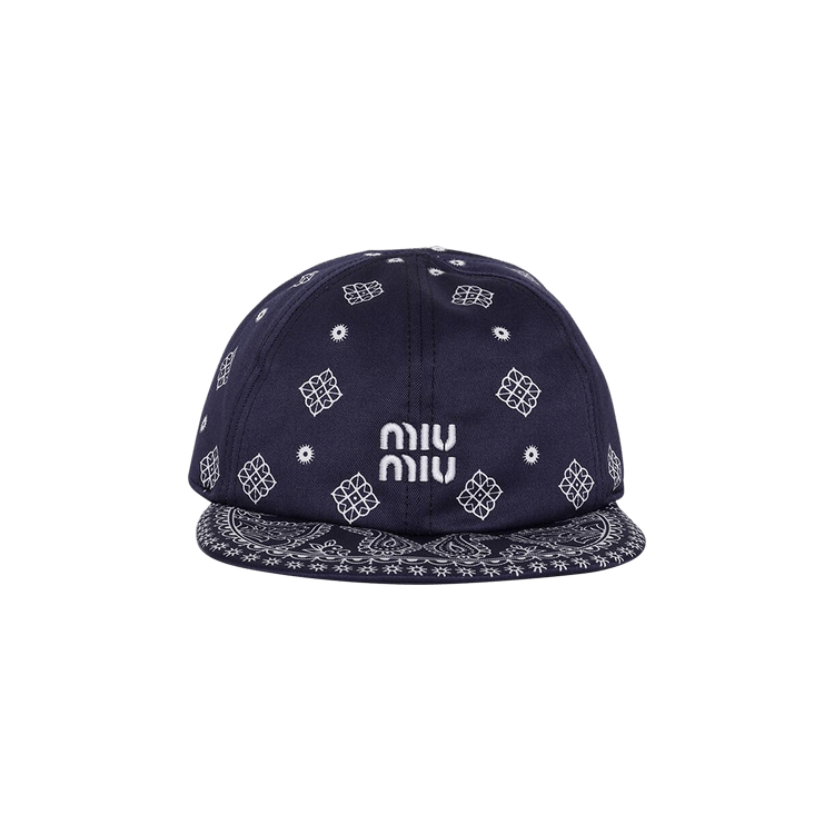 Miu Miu Drill St. Bandana 'Blue/Bianco'