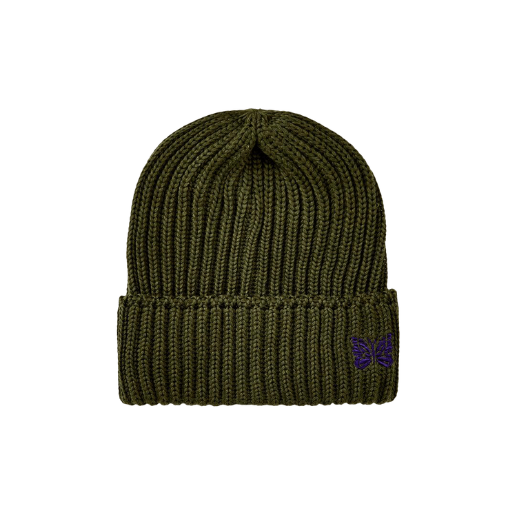 Needles Merino Wool Watch Cap 'Olive'