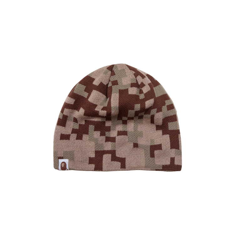 BAPE x Kazuki Kuraishi Pixelate Camo Beanie 'Beige'