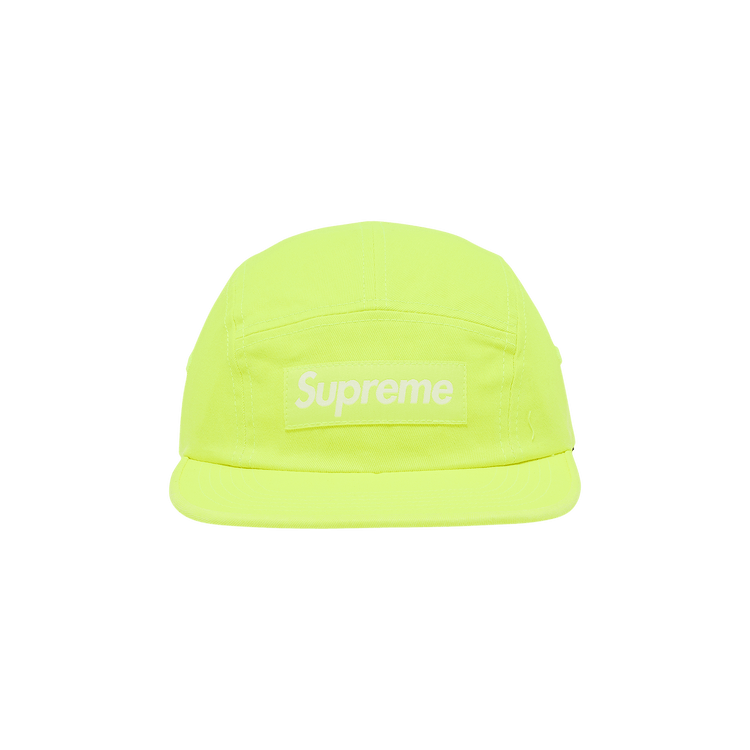 Supreme Washed Chino Twill Camp Cap 'Neon Yellow'