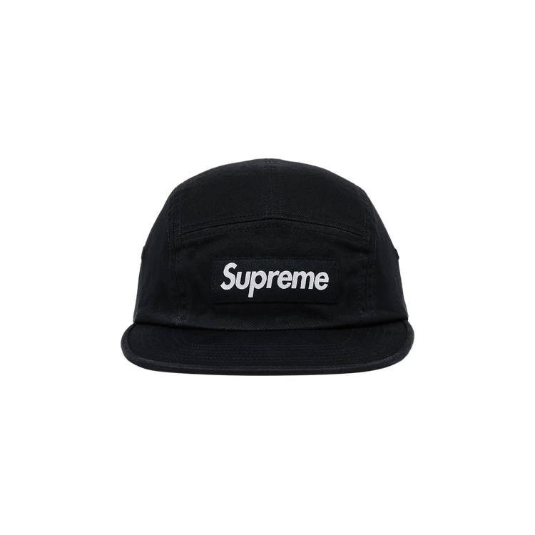 Supreme Washed Chino Twill Camp Cap 'Black'