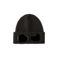 C.P. Company Extra Fine Merino Wool Goggle Beanie 'Ebony'
