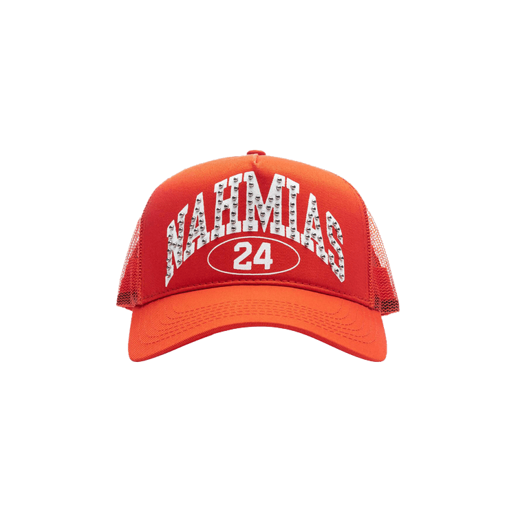 Nahmias Studded Marque Trucker Hat 'Orange'