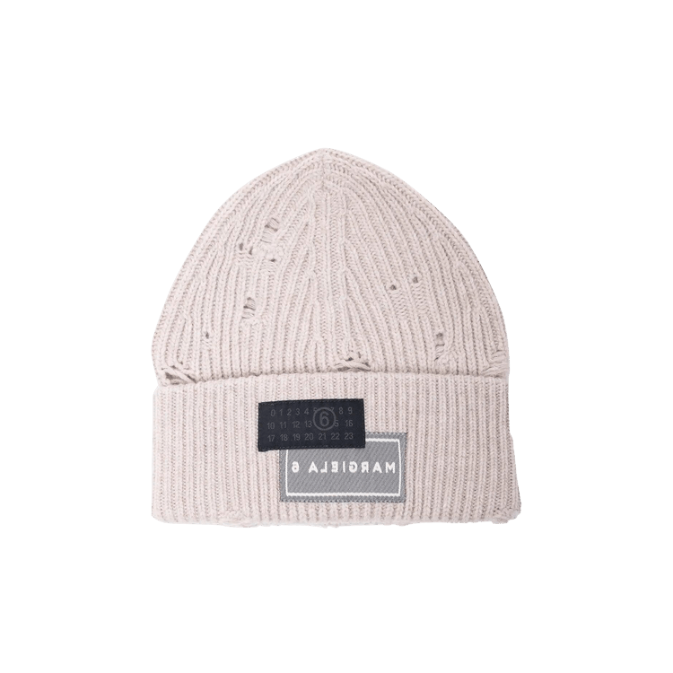 MM6 Maison Margiela Patch Logo Beanie 'Beige Melange'