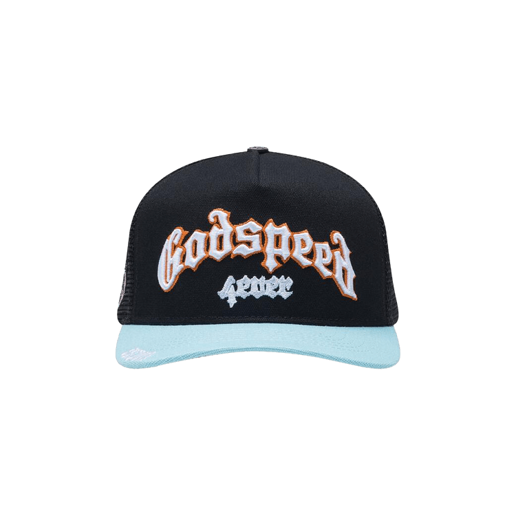 Godspeed Forever Trucker Hat 'Black Light Blue Orange'