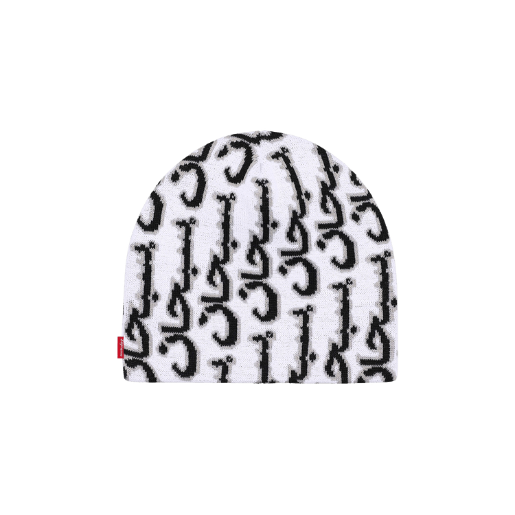 Supreme Arabic Jacquard Beanie 'White'