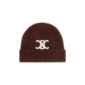 CELINE Triomphe Beanie In Seamless Cashmere 'Brown'