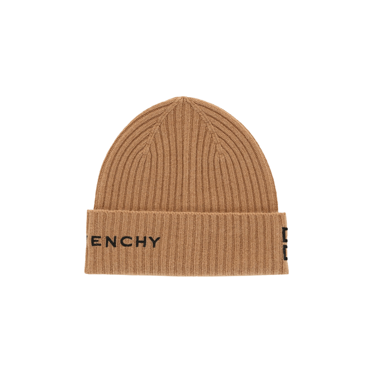 Givenchy Ribbed 4G Wool Blend Beanie 'Desert Black'