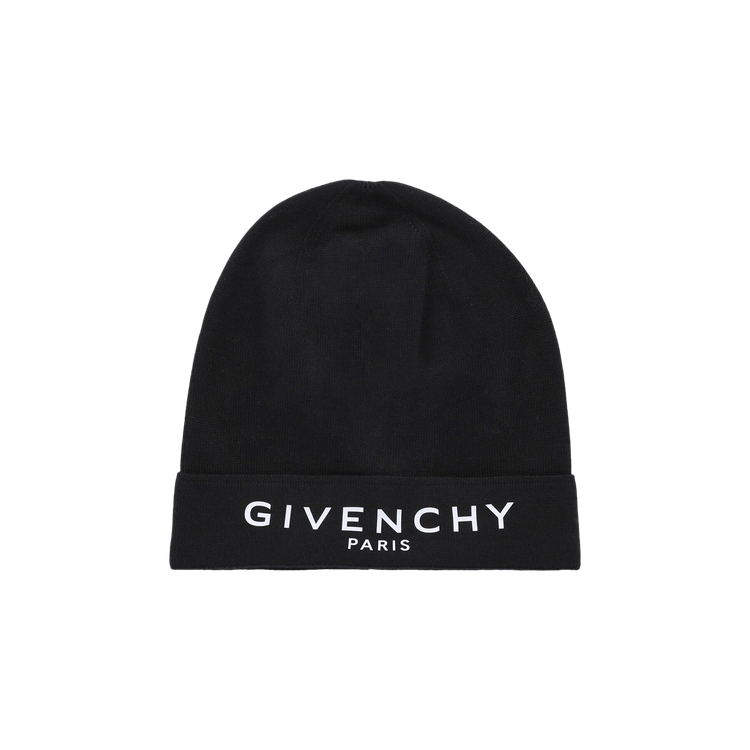 Givenchy Logo Printed Beanie 'Black White Logo'