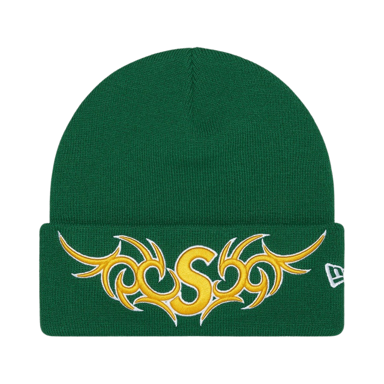 Supreme New Era Tribal S Logo Beanie 'Green'