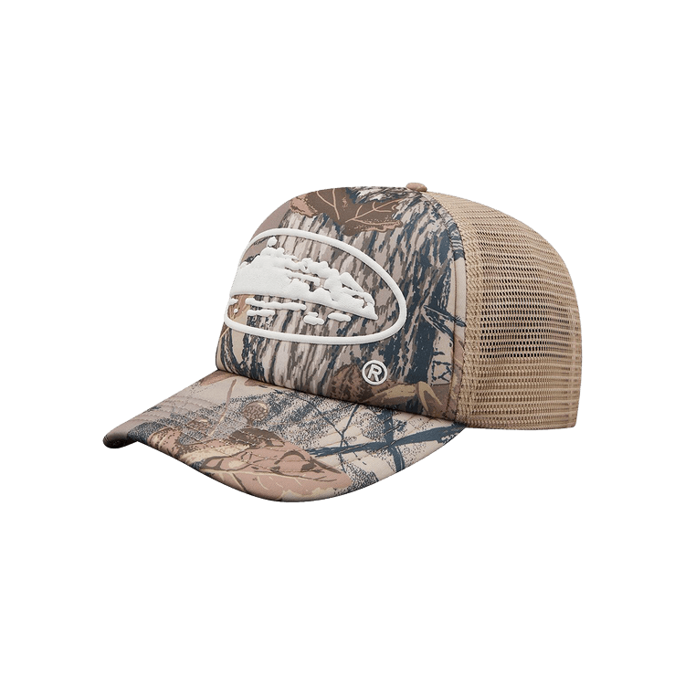 Corteiz Island Puff Print Trucker Hat 'Forest Camo'