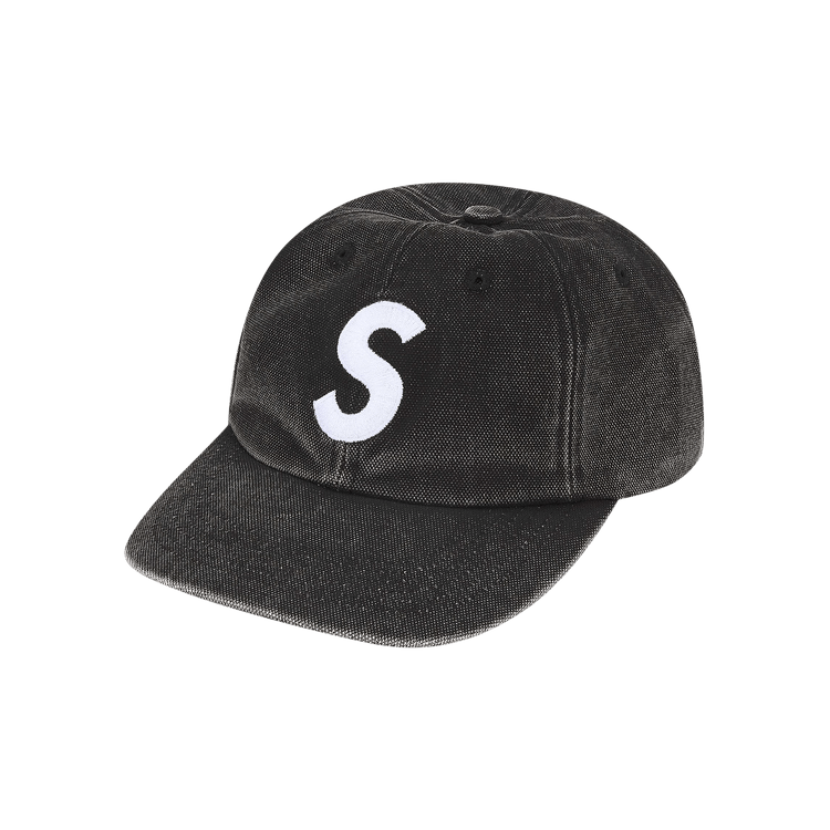 Supreme Pigment Coated Canvas S Logo 6-Panel 'Black'