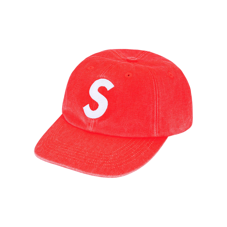Supreme Pigment Coated Canvas S Logo 6-Panel 'Bright Orange'