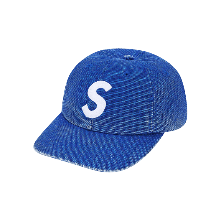 Supreme Pigment Coated Canvas S Logo 6-Panel 'Royal'