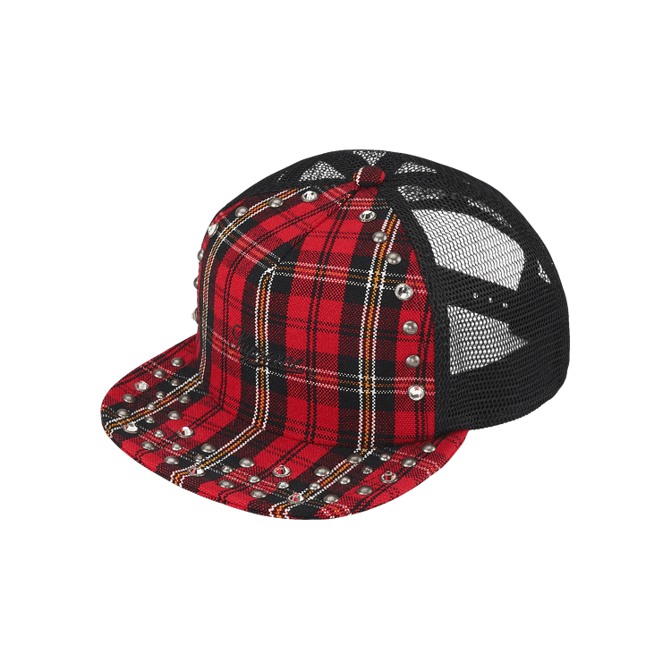 Supreme x B.B. Simon Studded Mesh Back 5-Panel 'Plaid'
