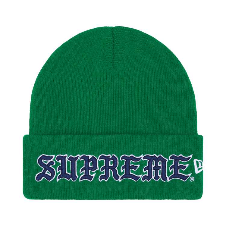 Supreme New Era Old English Beanie 'Green'