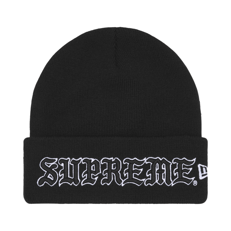 Supreme New Era Old English Beanie 'Black'