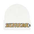 Supreme New Era Old English Beanie 'White'