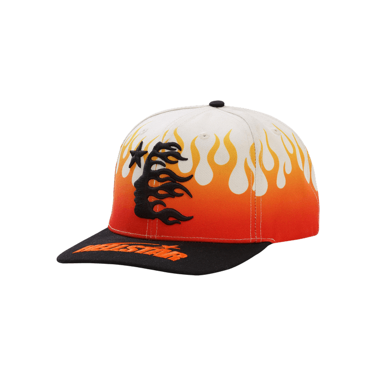 Hellstar Flame Vintage Snapback Hat 'Cream/Black'